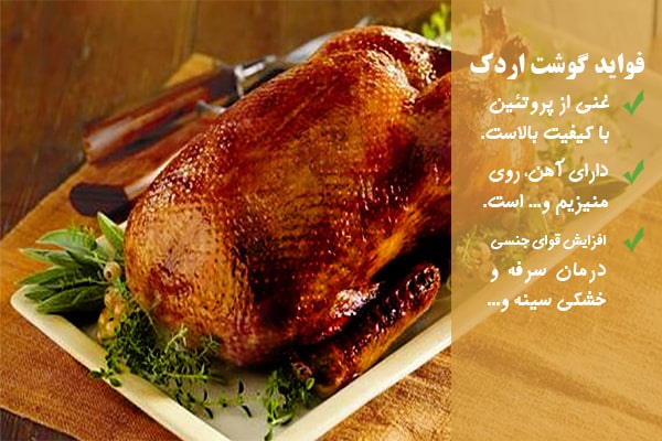 خواص گوشت اردک
